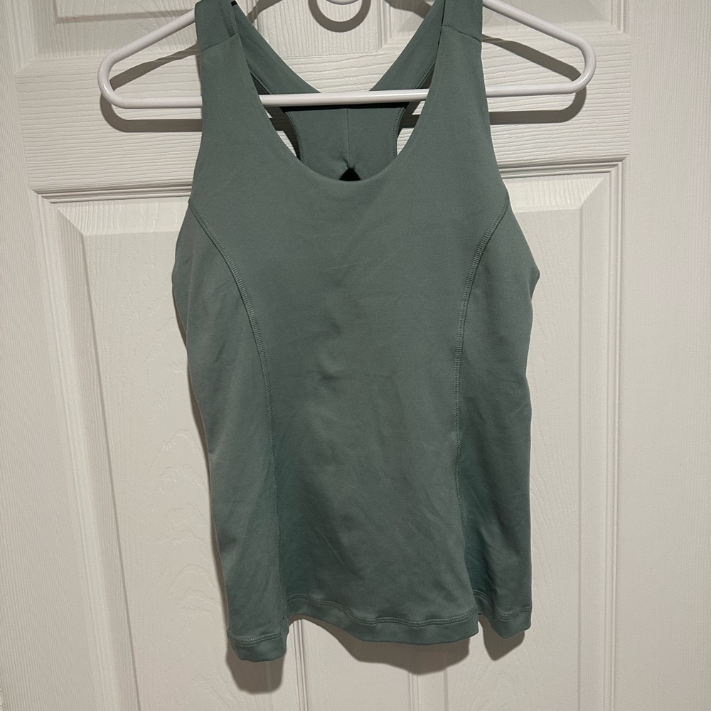 Eddie Bauer Green Fitted Backless Tank Top